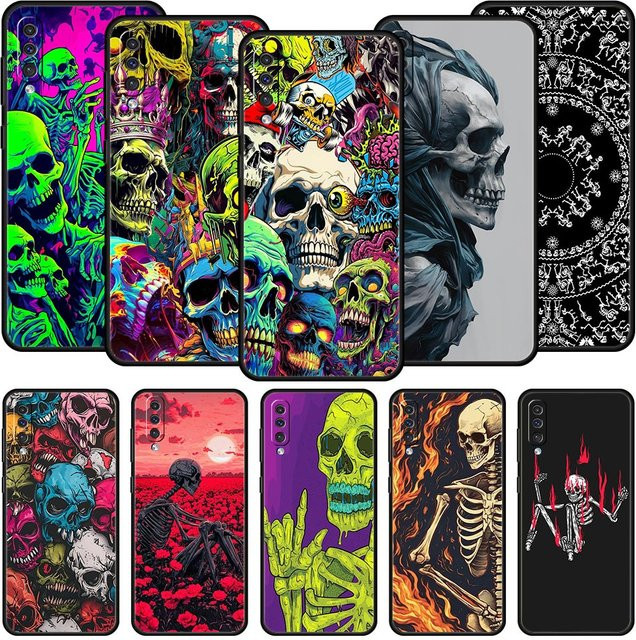 Skeleton Schädel Handyhülle aus weichem TPU für Samsung Galaxy A56 A36 A26 A16 A34 A24 A42 A22 A20 A12 A40 A30 A10 5G - Bild 1