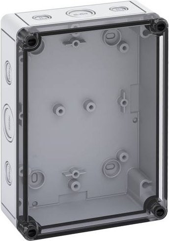 Spelsberg Universal-Gehäuse TK PC 1813-6f-tm aus Kunststoff in Grau und Transparent, B/T/H: 18,0 x 13,0 x 6,3 cm - Bild 1