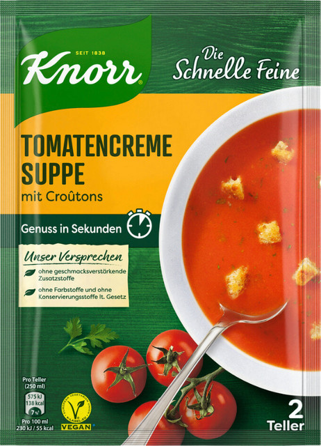 Knorr Feine Tomatencreme-Suppe mit Croutons 65 g - Bild 1