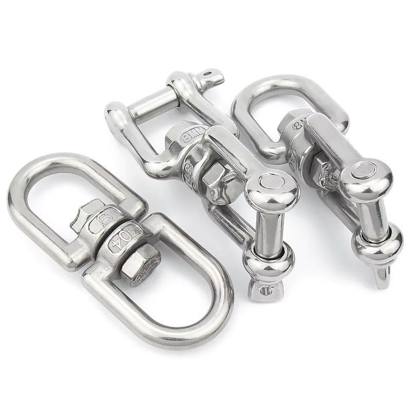 NERISXB Doppelseitiger drehbarer Ösenhaken aus Edelstahl 304 in Silber als Ringverbinder für Hängesessel, Schaukel, Sandsack und Yoga-Hängematte - Bild 2