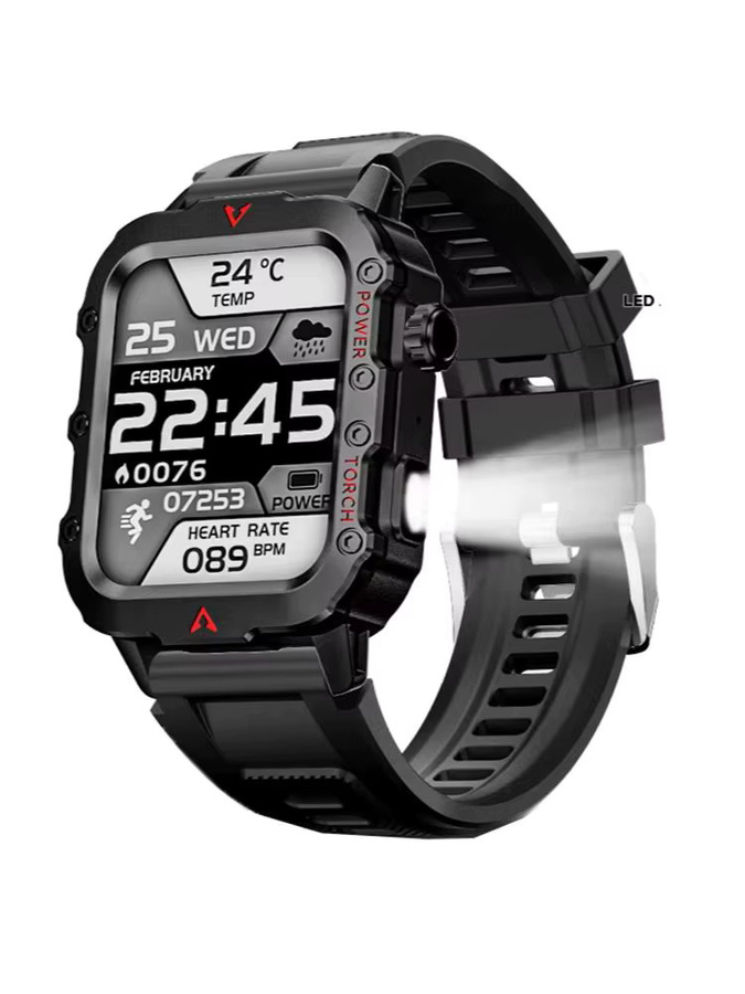 LAXASFIT Smartwatch, Herren, Schwarz, 1,85 Zoll, Bluetooth - Bild 7