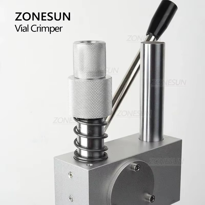 ZONESUN ZS-TVC2 Manuelle Versiegelungsmaschine zum Crimpen von Glasfläschchen in Silber, passend für 12.15.20.26.28mm - Bild 2