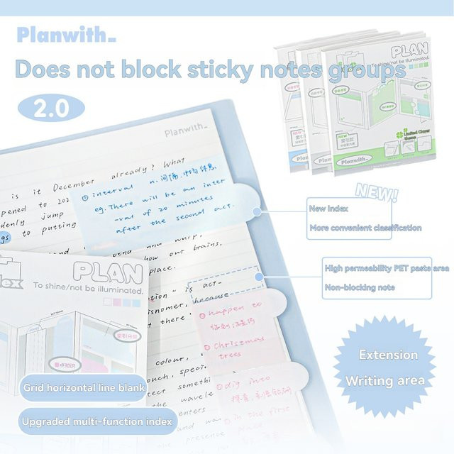 Sticky Note Set 2.0 Unobstructed mit Erweiterungsaufklebern in Grün - Bild 1