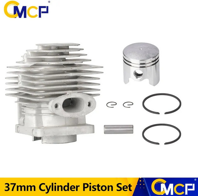 CMCP Zylinder Kolben Kit 37mm Silber für Mitsubishi TB33 TU33 TL33 CG330 1E36F 36F Kettensäge und Trimmer Ersatzteile - Bild 1