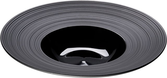Stalgast Gourmet Kontrast Suppenteller aus schwarzem Porzellan, 3er Pack, Schwarz, Durchmesser: 26,5 cm, Höhe: 6 cm, 320 ml - Bild 1