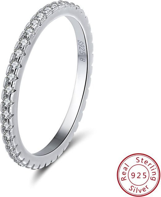 Allbestart Ring 925 Silber, Zirkonia, Weiß, Damen - Bild 1