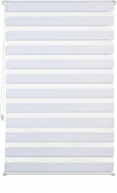 Relaxdays Doppelrollo Day & Night Klemmfix aus Aluminium und Polyester in Weiß, Breite: 90 cm, Höhe: 150 cm - Bild 1