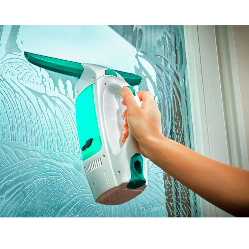 Leifheit Fenstersauger Dry & Clean in Weiß-Grün mit Stiel und Einwascher - Bild 2