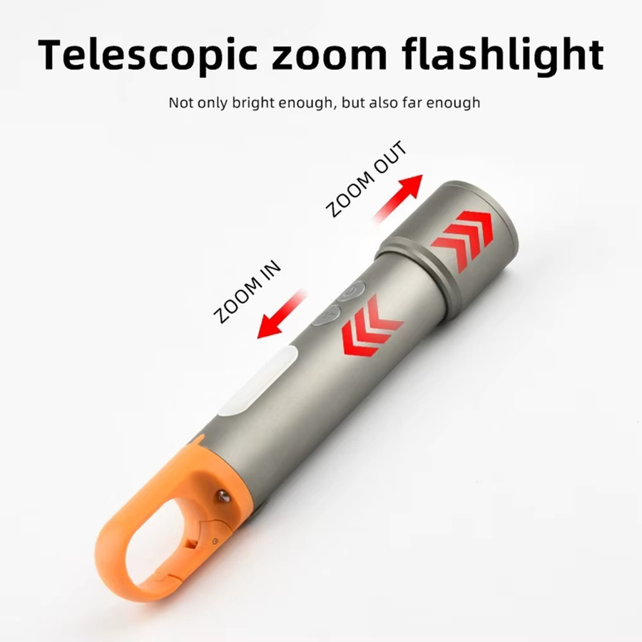 Alonefire USB aufladbare LED Taschenlampe mit High Power Zoom und RGB-Farbmodus für Outdoor, Camping und Angeln - Bild 4
