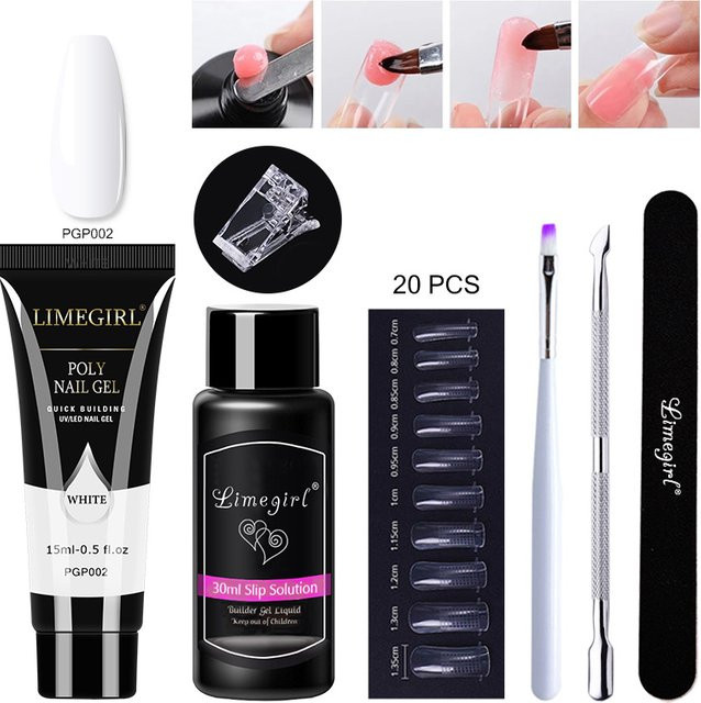 Limegirl UV-Gel Acryl Set, Weiß, Glänzend, 15 ml - Bild 1