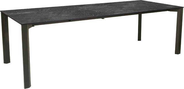 Stern Ausziehtisch Penta Aluminium in Anthrazit mit Silverstar Slate Tischplatte und Nivelliersystem B/T: 200 bis 250 x 100 cm - Bild 1