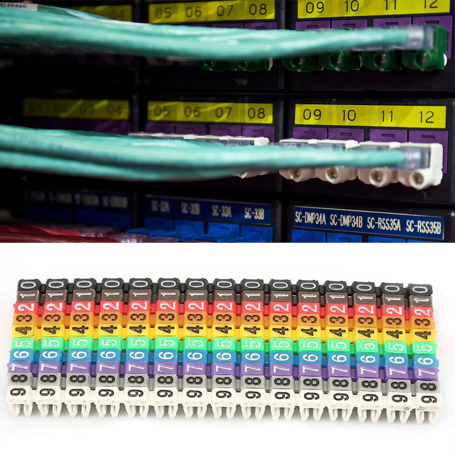 Qiilu Digitale Kabelmarkierung für Draht und Rohr, 150 Stück, Mehrfarbig, 1,5 mm² - Bild 2