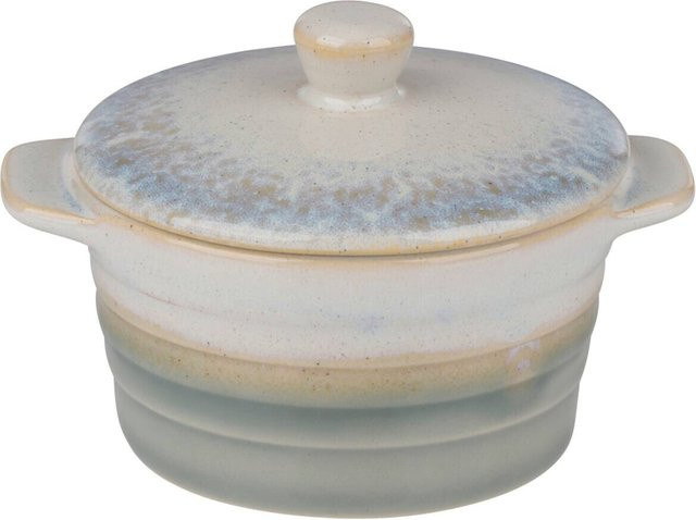 Alpina Mini-Kasserolle aus Steinzeug in Grau, B/H/L: 10 x 8,5 x 13 cm - Bild 1