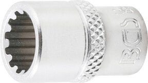 BGS Steckschlüssel-Einsatz Gear Lock 10110, Antrieb 1/4 Zoll, Schlüsselweite 10 mm, Silber - Bild 1
