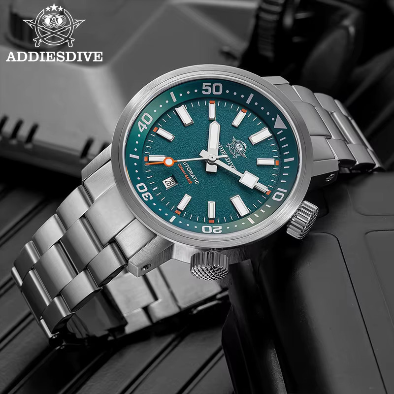 ADDIESDIVE Taucherarmbanduhr, Automatik, Edelstahl, Saphirglas, Herren - Bild 2