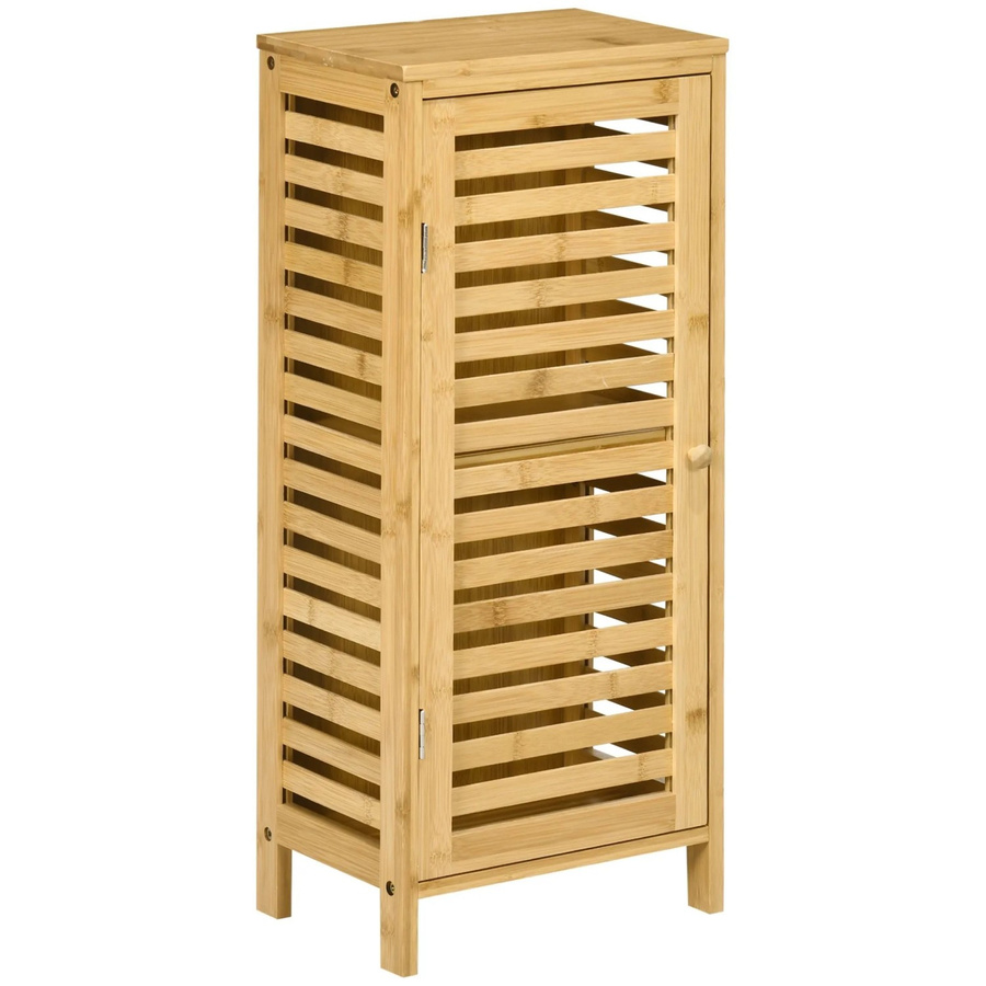 Kleankin Badschrank mit Lamellentür und 2 Fächern, B/T/H: 30 x 19,9 x 70 cm - Bild 2