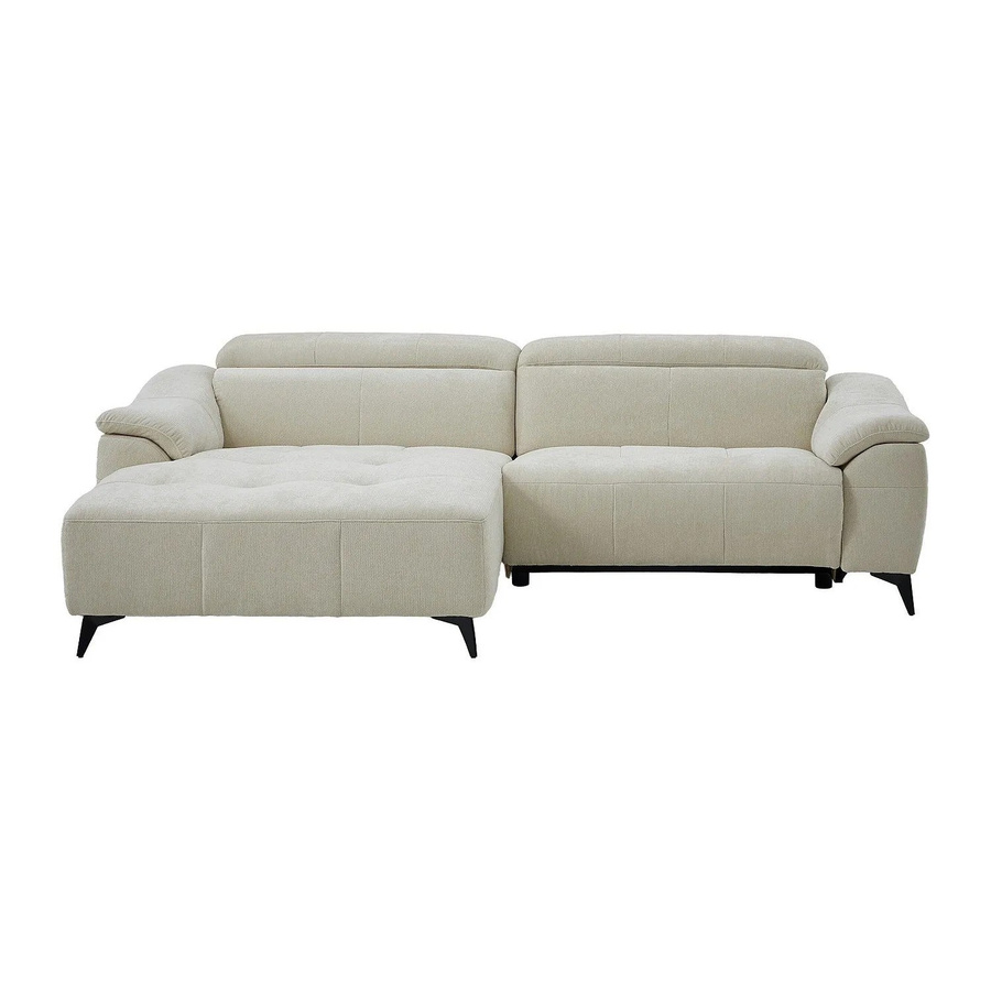 Climota Relaxsofa L-Form in Gebrochenem Weiß mit Stoffbezug und Metallrahmen Breite: 266 cm - Bild 2