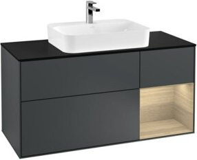 V&B Waschtischunterschrank Finion in Mattblau lackiert, Breite: 120 cm, Tiefe: 50,1 cm, Höhe: 50,1 cm - Bild 1