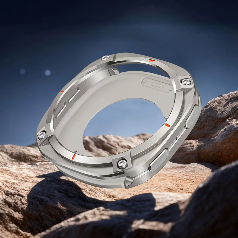 CHIICSMART Schutzhülle für Samsung Galaxy Watch 8, 44 mm, Aluminiumlegierung, Silber, Unisex - Bild 5