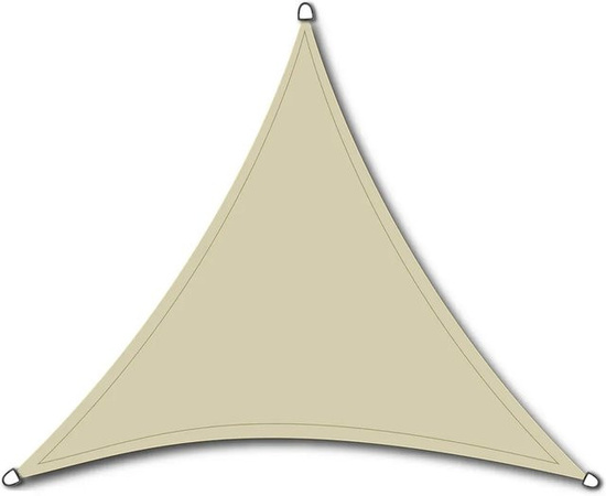 Siena Garden Solino Sonnensegel dreieckig in Ecru/Beige aus HDPE-Gewebe B/T/H: 3,6 x 3,6 x 3,6 m