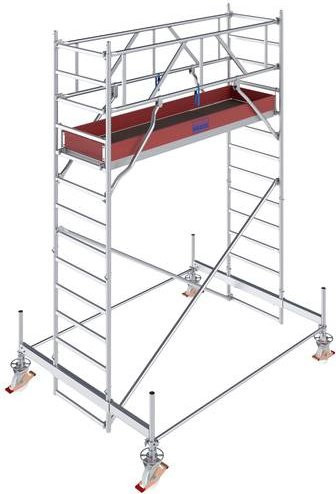 Krause FahrGerüst Rollgerüst aus Aluminium in Silber mit einer maximalen Arbeitshöhe von 4,50 m - Bild 1