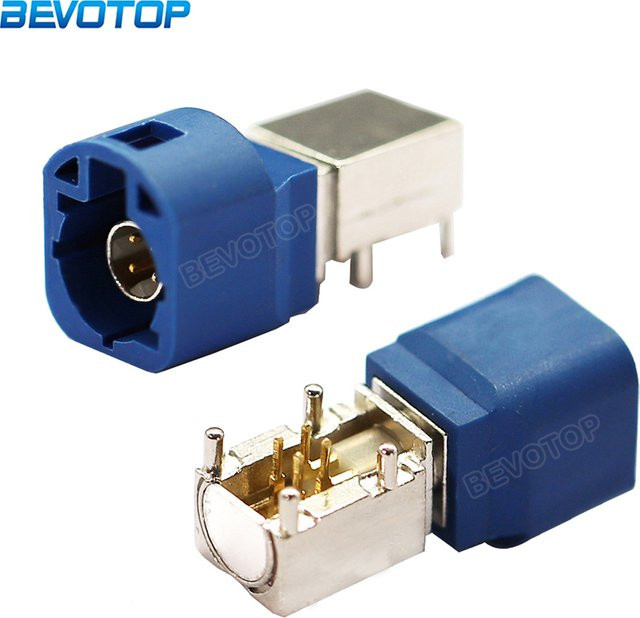 BEVOTOP HSD LVDS PCB 4-Pin-Steckverbinder Code C, rechtwinkliger 4-Kern-Adapter in Blau für Autokamera-Displays und Satellitenradios - Bild 1