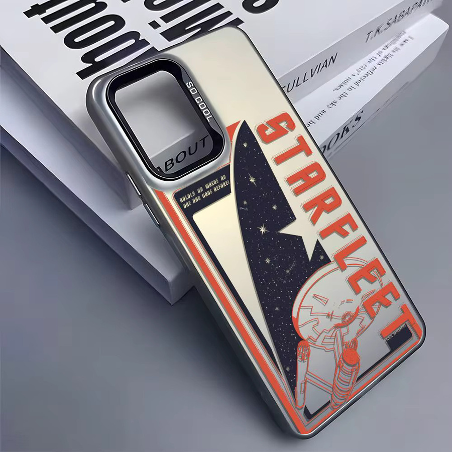Schiff-S-StarS-T-Trek Logo Silikon Handyhülle für Samsung Galaxy S25 Edge S24 S23 S22 S21 S20 Ultra in Silber - Bild 3