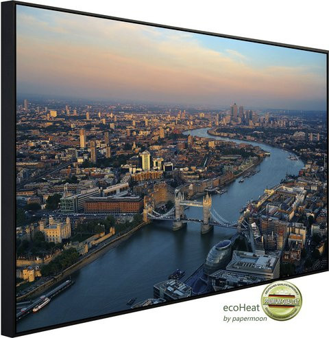 papermoon Infrarotheizung EcoHeat Skyline von London, bunt mit Matt-Effekt, App-Steuerung und Überhitzungsschutz - Bild 1