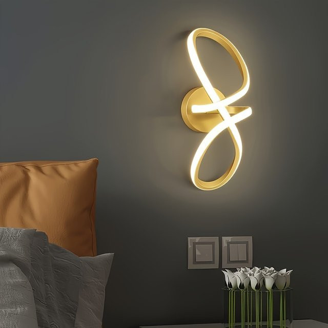 DARHYN LED Wandlampe in Weiß mit drei Lichtfarben für Schlafzimmer, Treppen und Flur - Bild 1