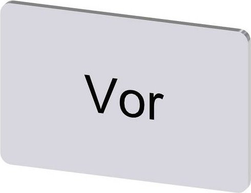 Siemens Bezeichnungsschild 3SU1900-0AD81-0AF0 in Silber und Weiß, 10 Stück - Bild 1