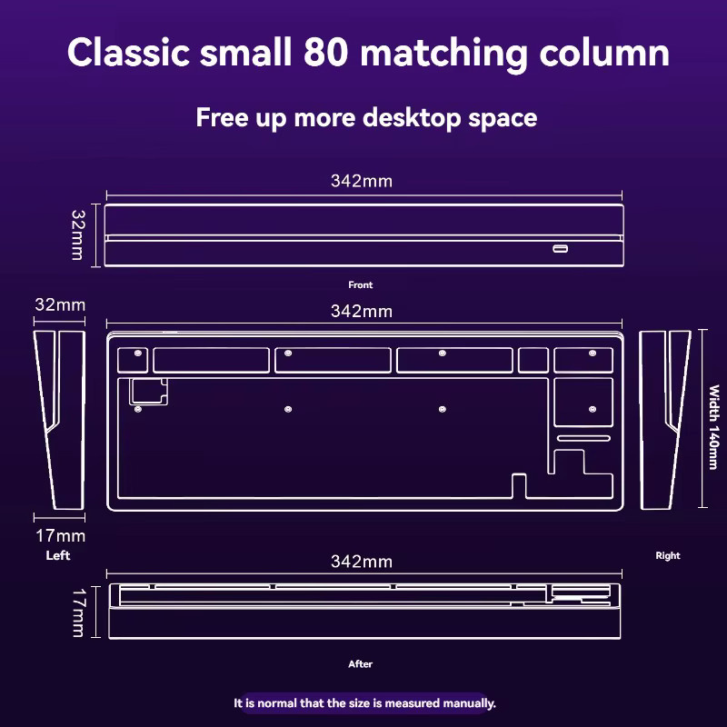 Wooting Holy80 Aluminiumgehäuse für 80 % mechanische Tastaturen in Purple - Bild 3