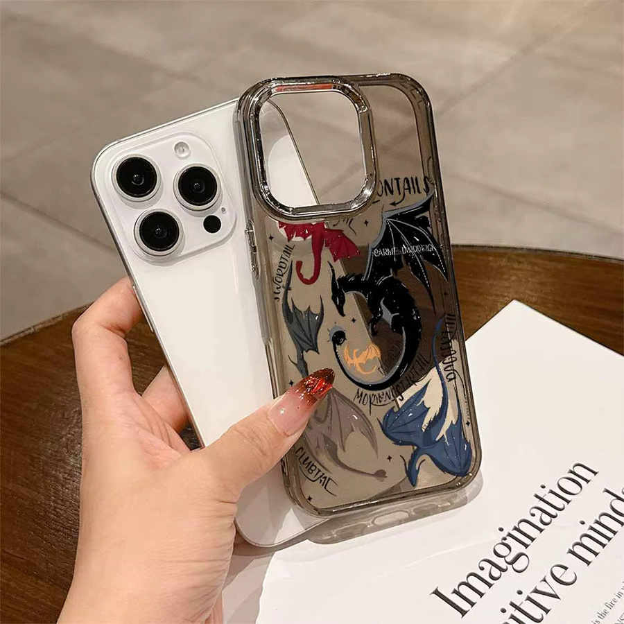 Dragon F-Fourth Wings Transparente Weiche Schutzhülle für iPhone 17 16 15 14 13 12 11 Pro Max und weitere Modelle - Bild 2