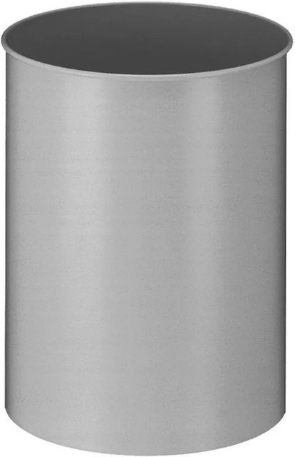 PROREGAL Runder Metall Papierkorb in Silber Aluminium, Höhe: 47 cm, Durchmesser: 33,5 cm - Bild 1