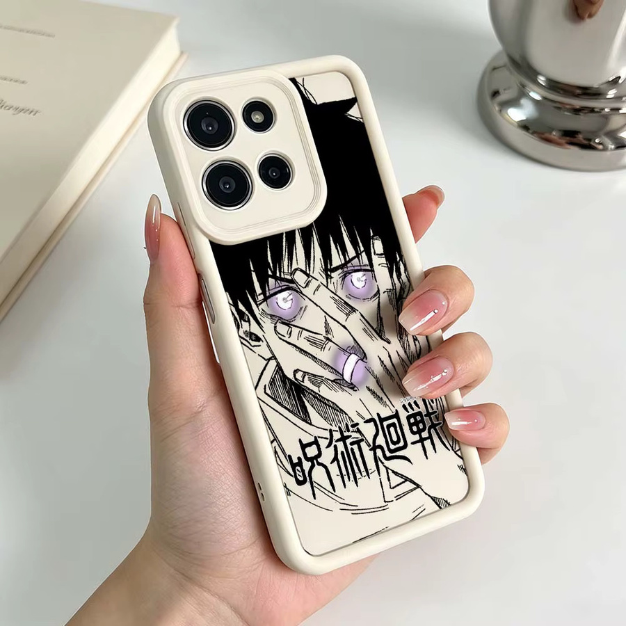 Jujutsu Kaisen Handyhülle für Motorola G06 G35 G53 G54 G57 G60 G75 G84 G86 G85 Edge 50 60 70 G Stylus in Schwarz mit Anime Eye Ladder Design - Bild 2