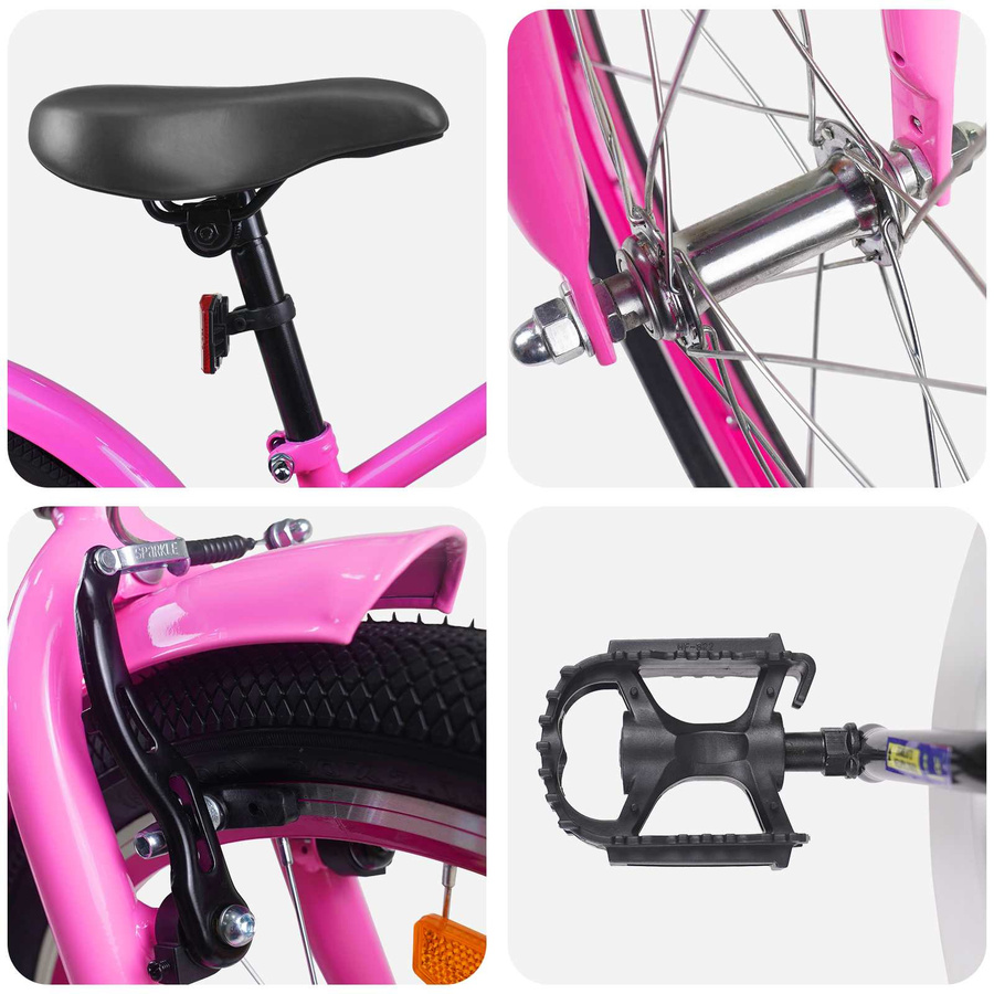vidaXL Kinderfahrrad 20 Zoll Dunkelrosa für 6-11 Jahre - Bild 3