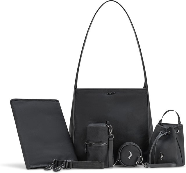 Osann Wickeltasche Ella Umhängetasche in Schwarz aus Textil mit Trageriemen, B/H/T: 31,0 x 27,0 x 12,5 cm - Bild 1