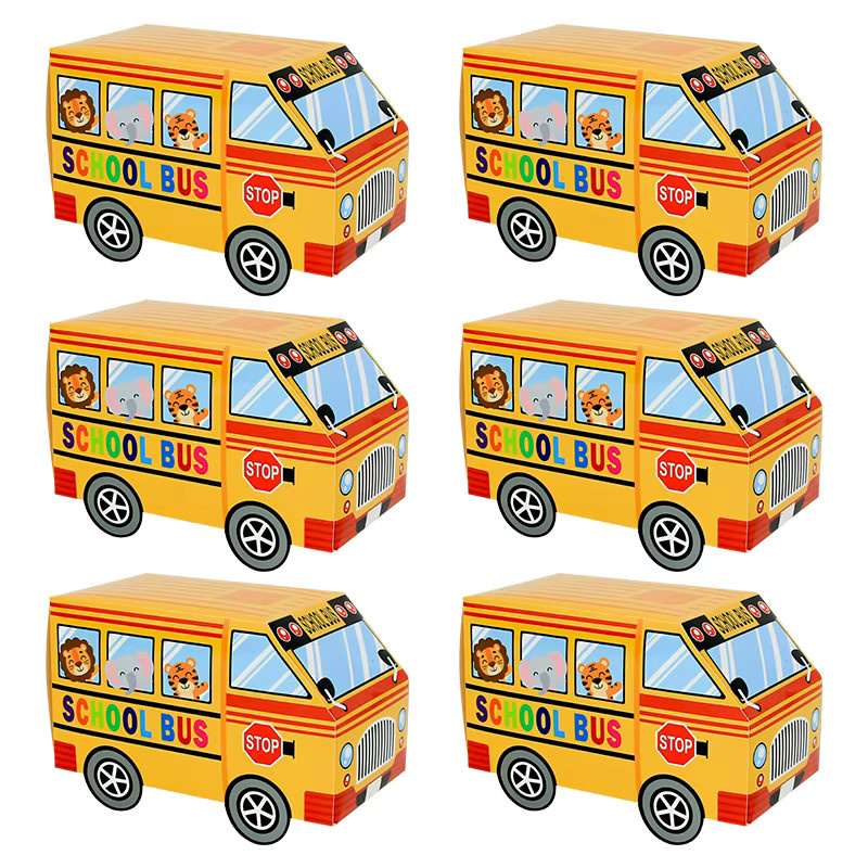 24 Stück Schulbus Party Geschenkboxen aus Papier in Gelb für die Rückkehr zur Schule - Bild 3