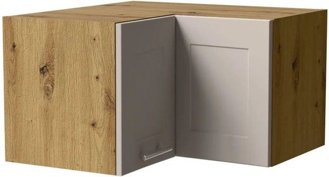 Feldmann-Wohnen Eckhängeschrank Oslo in Eiche Artisan und Kaschmir Matt mit Soft-Close-Türen, B/T/H: 60 x 60 x 36 cm - Bild 1