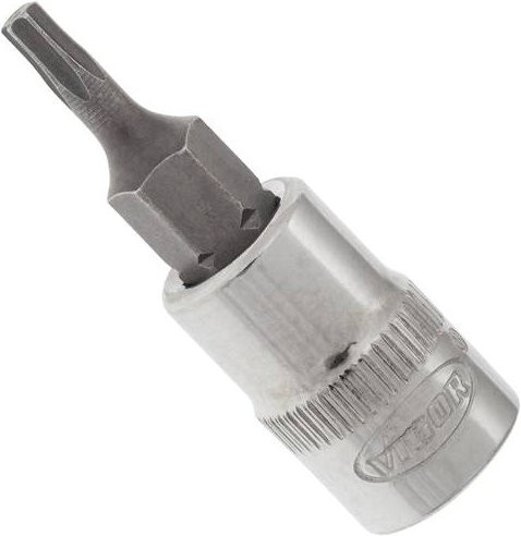 Vigor Schraubendreher-Einsatz V2442N mit TX10 Profil und 1/4 Zoll Innenvierkant in Silber, Gesamtlänge: 3,8 cm - Bild 1