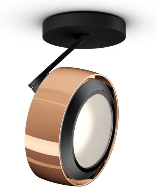 Occhio Più R alto 3d up VOLT LED-Deckenstrahler in Rose Gold und Schwarz matt mit Glas-Cone und warmweißem Licht (2700K) - Bild 1