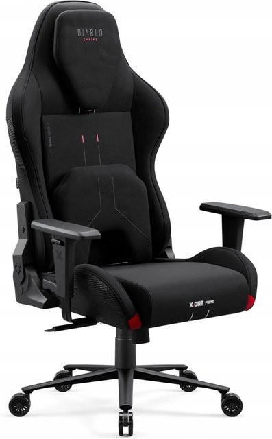 DIABLO CHAIRS X.ONE PRIME Ergonomischer Gaming-Sessel aus Stoff in Schwarz Burned Black - Bild 1