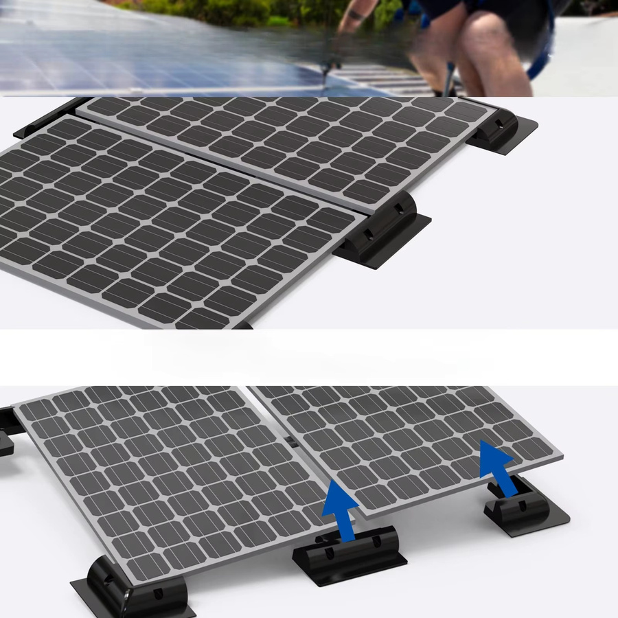 Solarmodul-Montagehalterung Eckset für Wohnwagen in Schwarz mit UV-Schutz - Bild 5