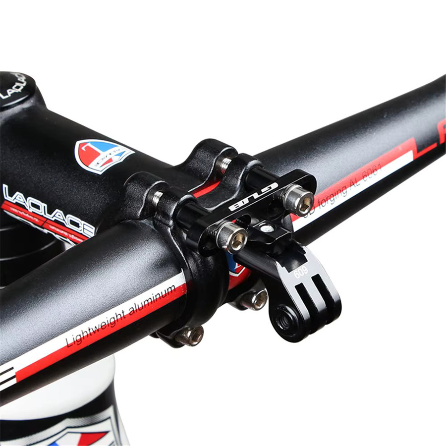 Gub 609 Aluminium Fahrrad Halter Adapter für GoPro Kamera und Licht in Schwarz - Bild 2