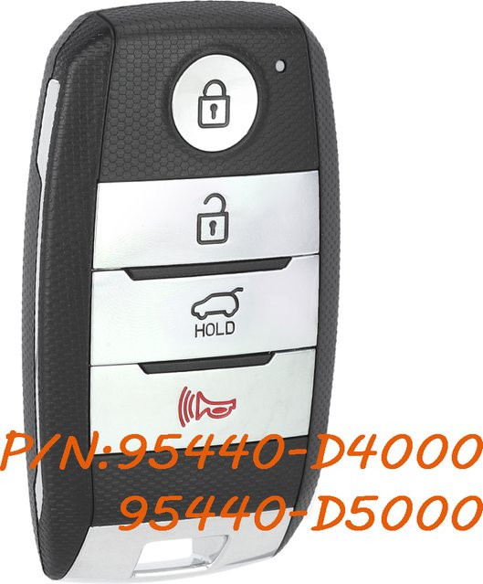 KEYECU Smart Remote Auto Schlüsselanhänger für Kia Optima 2016 bis 2020, 433 MHz, 4 Tasten, Schwarz - Bild 1