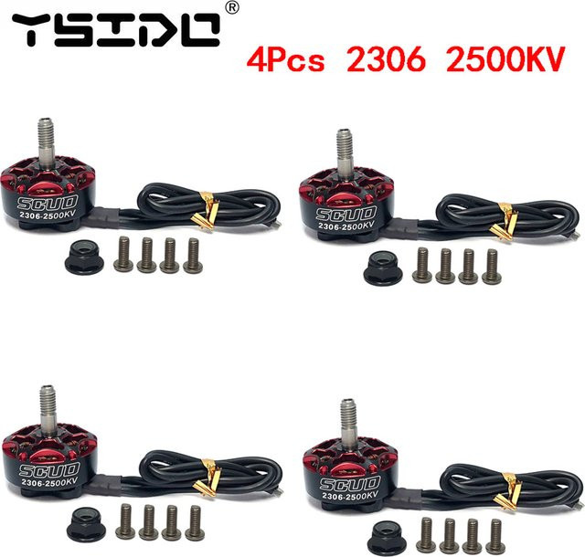 YSIDO SCUD 2306 Brushless Motor für FPV Racing und Freestyle Drohnen, 1750KV oder 2500KV, passend für 5-Zoll und 6-Zoll Mark 4 Modelle, 3-6S - Bild 1