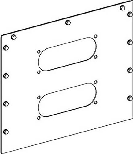 Schneider Electric KSA1000ABZFL21 Flanschplatte für FL21 Zugentlastungen passend für KSA1000ABG/D4 Kleinverteiler - Bild 1