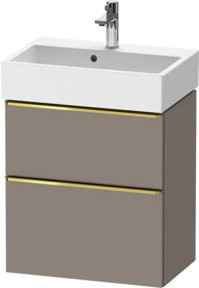 Duravit Waschtischunterschrank D-Neo Compact, Grau glänzend, Wandmontage, B/T/H: 58,4 x 37,2 x 62,5 cm - Bild 1