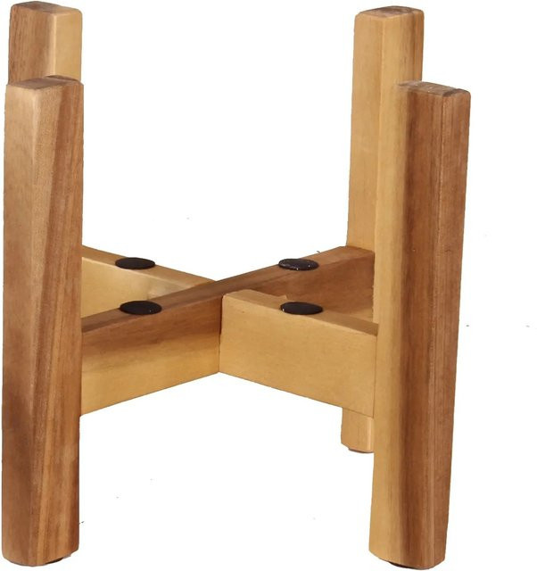 Universal Holz-Ständer aus Akazienholz in Braun, B/T/H: 21 x 21 x 17 cm - Bild 1