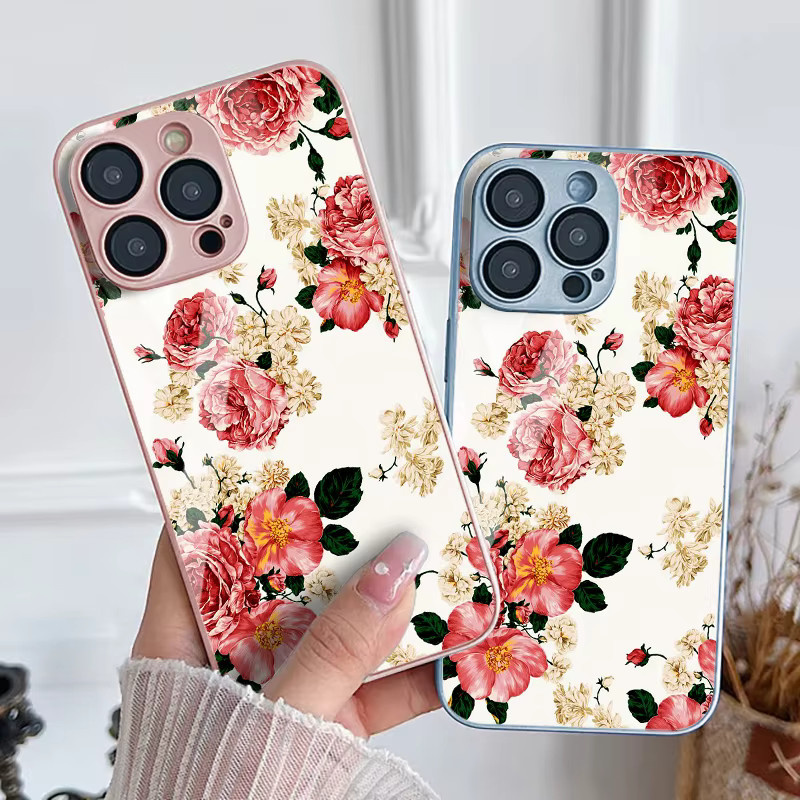 Stoßfeste Handyhülle mit Ölgemälde-Blumenmotiv für Samsung Galaxy S26 Ultra S25 Ultra S24 Plus S23 A56 A55 A26 A25 A07 A16 A17 in Multicolour - Bild 2