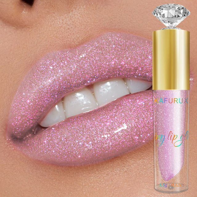 KAFURUX Lipgloss Diamant-Schimmer, 9 Farben, Perlmuttfarben - Bild 1